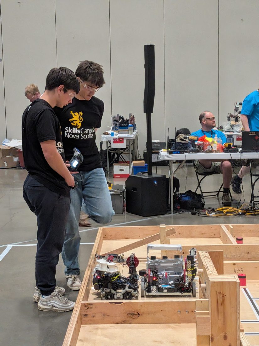 Luca at the robotics competition